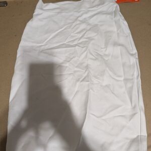 White Midi Pencil Skirt for Casual Wear